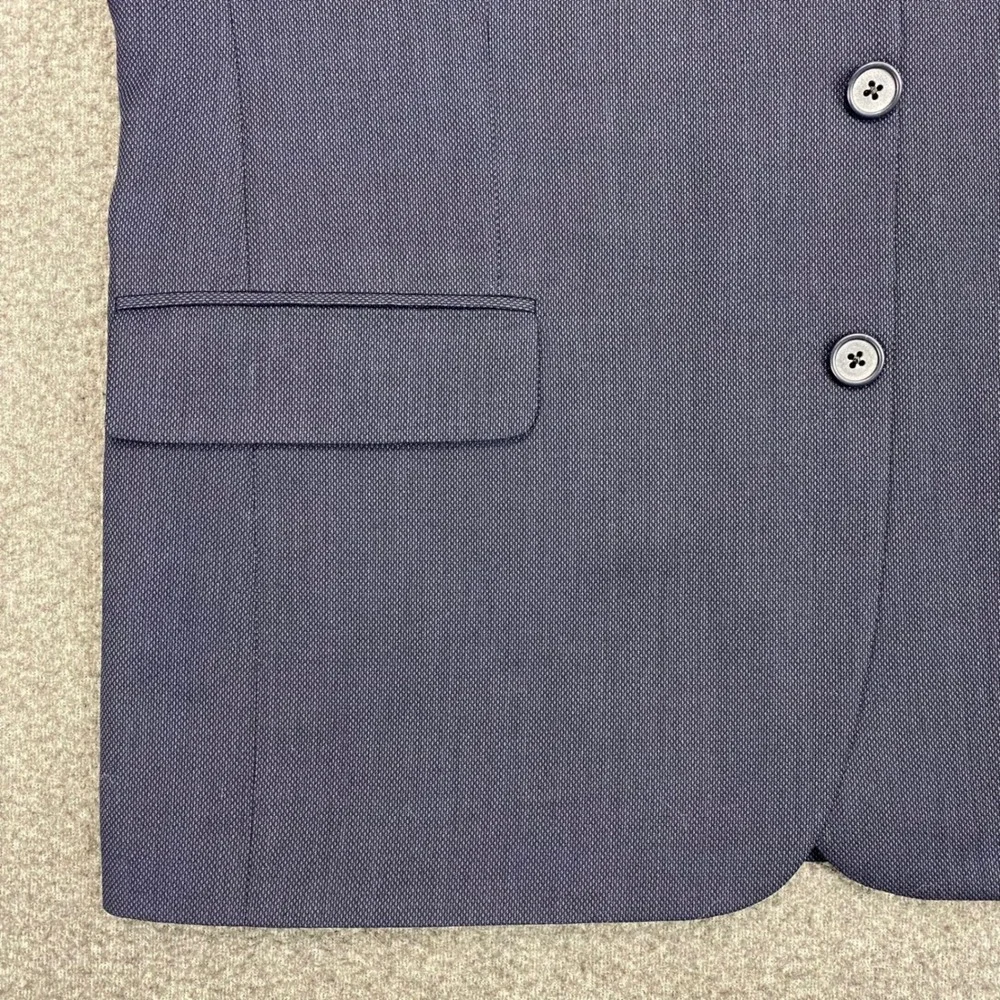 Stafford 2 Piece Wool Suit Mens 40S Blue Vintage Pleated Cuffed